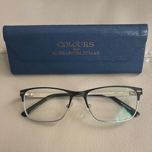 Alexander Julian Kluth Black Semi-Rimless Glasses